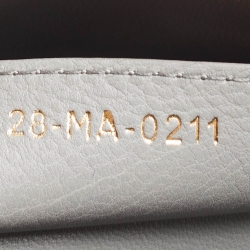 Pre Owned Dior Grey Cannage Leather Large Caro Shoulder Bag