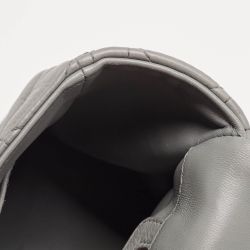 Pre Owned Dior Grey Cannage Leather Large Caro Shoulder Bag