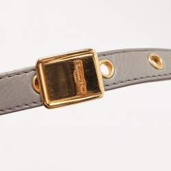 Pre Owned Dior Grey Cannage Leather Large Caro Shoulder Bag