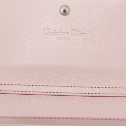 مملوكة مسبقًا Dior Pink Cannage Patent Leather Lady Dior Wallet on Chain