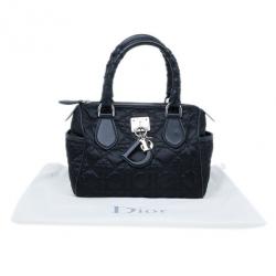 مملوكة مسبقًا Dior Black Cannage Nylon Satchel