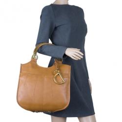 Pre Owned Dior Tan Leather 61 Hobo