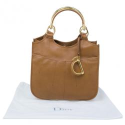 Pre Owned Dior Tan Leather 61 Hobo