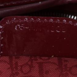 Pre Owned Dior Red Patent Leather Large Lady Dior