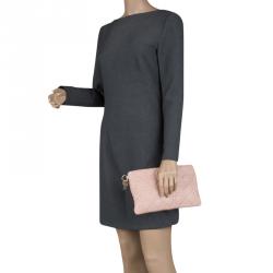 مملوكة مسبقًا حقيبة كلتش ديور بينيرا كانفاس مقوى كاناج وردية فاتحة