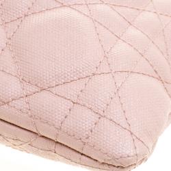 مملوكة مسبقًا حقيبة كلتش ديور بينيرا كانفاس مقوى كاناج وردية فاتحة