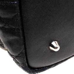 مملوكة مسبقًا Dior Black Coated Canvas Medium Panarea Shopper Tote