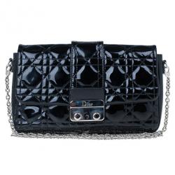 Pre Owned Dior Black Patent Leather Miss Dior Promenade Pouch