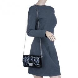 Pre Owned Dior Black Patent Leather Miss Dior Promenade Pouch