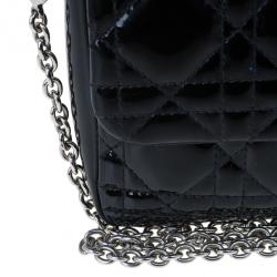 Pre Owned Dior Black Patent Leather Miss Dior Promenade Pouch