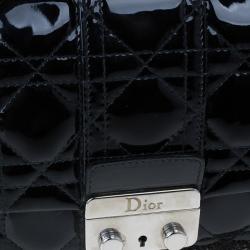 Pre Owned Dior Black Patent Leather Miss Dior Promenade Pouch