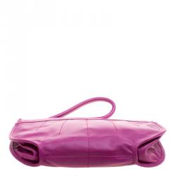 Pre Owned حقيبة كلتش ديور 61 جلد ماغينتا