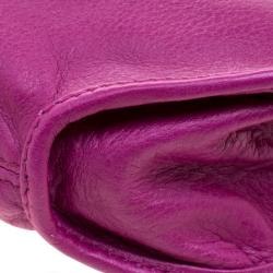 Pre Owned حقيبة كلتش ديور 61 جلد ماغينتا