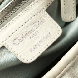 Dior Off White/Grey Monogram Coated Canvas Trotter Romantique Boston Bag