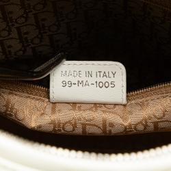 Pre Owned Dior White Large Lambskin Cannage Lady Dior