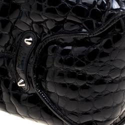 مملوكة مسبقًا حقيبة يد ديور 61 جلد لامعة نق تمساح سوداء