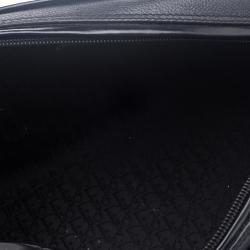 Pre Owned Dior Black Leather Gambler Dice Bowling Bag