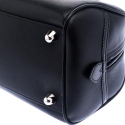 Pre Owned Dior Black Leather Gambler Dice Bowling Bag