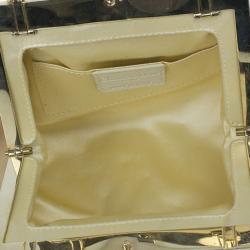 مملوكة مسبقًا Dior Cream Satin Drapé Evening Clutch