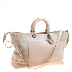 مملوكة مسبقًا Dior Beige/Pink Canvas and Leather Nappy Diaper Bag