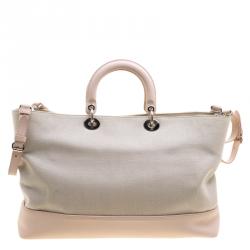 مملوكة مسبقًا Dior Beige/Pink Canvas and Leather Nappy Diaper Bag