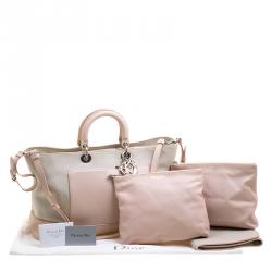 مملوكة مسبقًا Dior Beige/Pink Canvas and Leather Nappy Diaper Bag