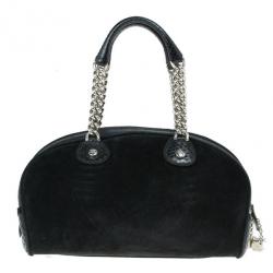 مملوكة مسبقًا Dior Black Suede and Python Gambler Bag