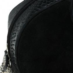 مملوكة مسبقًا Dior Black Suede and Python Gambler Bag