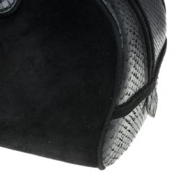 مملوكة مسبقًا Dior Black Suede and Python Gambler Bag