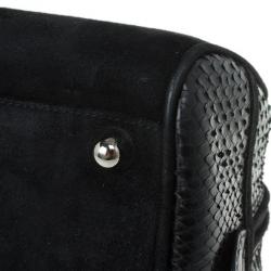 مملوكة مسبقًا Dior Black Suede and Python Gambler Bag