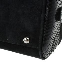مملوكة مسبقًا Dior Black Suede and Python Gambler Bag