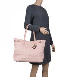 مملوكة مسبقًا Dior Pink Coated Canvas Medium Panarea Shopper Tote