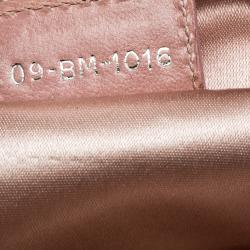 Pre Owned Dior Pink Cannage Satin Crystal Embellished Chain Clutch 