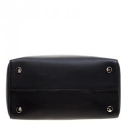 Pre Owned Dior Black Leather and Snakeskin Trims Dior Addict Shopping Tote