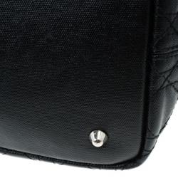 مملوكة مسبقًا Dior Black Coated Canvas Cannage Tote