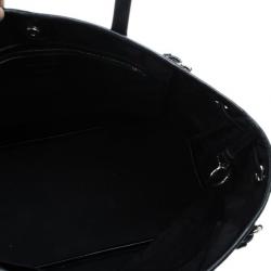 مملوكة مسبقًا Dior Black Coated Canvas Cannage Tote