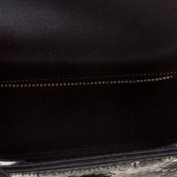 Pre Owned Dior Black Sequin and Satin Mini Lady Dior Tote