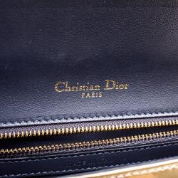 Dior Gold Leather Small Diorama Shoulder Bag