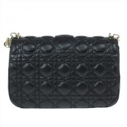 Pre Owned Dior Black Leather Medium Miss Dior