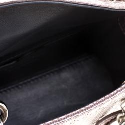 مملوكة مسبقًا Dior Metallic Pink Leather Micro Lady Dior Tote