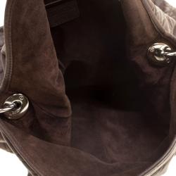 Pre Owned Dior Brown Cannage Soft Leather Large Hobo