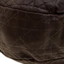 Pre Owned Dior Brown Cannage Soft Leather Large Hobo
