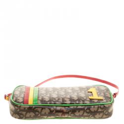 مملوكة مسبقًا حقيبة كتف ديور راستا كانفاس مقوى متعددة الألوان