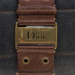 Pre Owned حقيبة ديور دنيم زرقاء