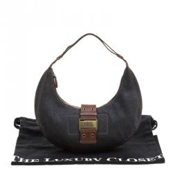 Pre Owned حقيبة ديور دنيم زرقاء