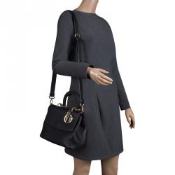 Pre Owned Dior Black Leather Small Be Dior Flap Bag