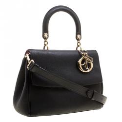 Pre Owned Dior Black Leather Small Be Dior Flap Bag