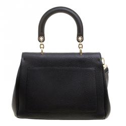 Pre Owned Dior Black Leather Small Be Dior Flap Bag
