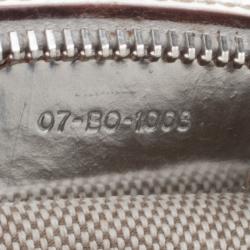 Christian Dior Metallic Silver Oblique Monogram Leather Boston Bag