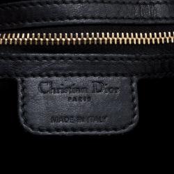 مملوكة مسبقًا Dior Black Cannage Leather Soft Lady Dior Shopping Tote